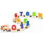 🔥Magnetische treinpuzzel met cijfers en letters, houten speelgoedauto