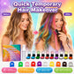 🌈✨ Tijdelijke haarkrijtset | 12 kleuren | Inclusief klemapplicators | Opbouwbaar & uitwasbaar | Geschikt voor lokken & highlights | 50% KORTING!