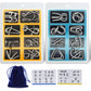 Metallische puzzelringen, acht sets blauw