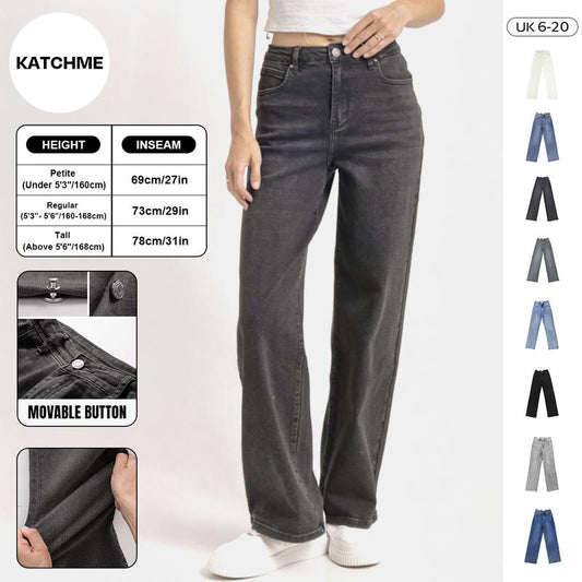 ⏰Nieuwe exclusieve flash sale 50% KORTING🔥Casual stretchjeans met hoge taille, meerdere zakken en wijde pijpen