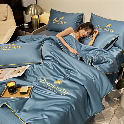 🛏️❄️ 50% KORTING! Alsof je elke zomernacht in een ijskoude gletsjerspleet kruipt die je lakens zelf schoon wast! Deze 4-delige verkoelende set voelt als zijde, ademt als katoen, en maakt van je bed een koel eiland.