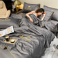 🛏️❄️ 50% KORTING! Alsof je elke zomernacht in een ijskoude gletsjerspleet kruipt die je lakens zelf schoon wast! Deze 4-delige verkoelende set voelt als zijde, ademt als katoen, en maakt van je bed een koel eiland.
