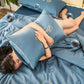 🛏️❄️ 50% KORTING! Alsof je elke zomernacht in een ijskoude gletsjerspleet kruipt die je lakens zelf schoon wast! Deze 4-delige verkoelende set voelt als zijde, ademt als katoen, en maakt van je bed een koel eiland.