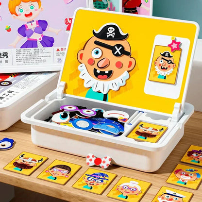 🔥Magnetische puzzels Face Dress Up Reisspel Dubbelzijdig Educatief leerspeelgoed voor kleuter