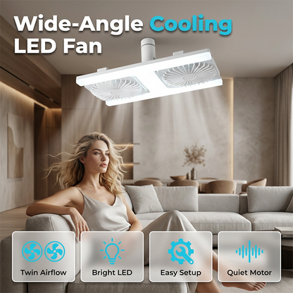💡🌀50% KORTING! De bladeren van je kamerplant trillen van plezier! Deze 2-in-1 plafondlamp met ventilator is zo krachtig dat hij de hele kamer koelt, zo helder dat je vergeet dat het avond is, en je schroeft hem er zo in. Geen elektricien, geen gedoe!