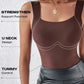 Thermische tanktops met U-hals en ingebouwde bh voor dames