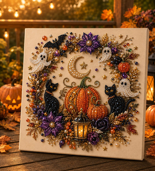 🎃👻 LAATSTE DAG 50% KORTING! Schattig, niet eng! Maak je eigen spookjes en pompoenen met deze parelkunst-kit – de perfecte, stressverlagende herfstactiviteit voor het hele gezin.