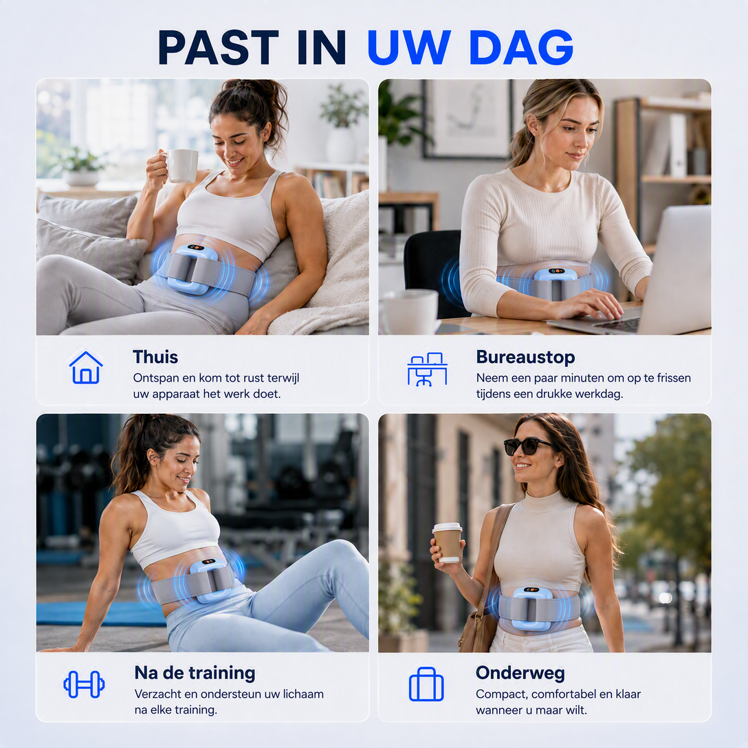🏆💥🔥 50% KORTING! Draag 'm 15 minuten per dag en stimuleer doorbloeding & vetverbranding over je hele lichaam – tril-fasciaring met tailleband, diepe massage en spierherstel. USB-C!🌿👑
