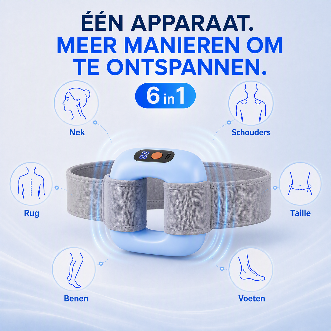 🏆💥🔥 50% KORTING! Draag 'm 15 minuten per dag en stimuleer doorbloeding & vetverbranding over je hele lichaam – tril-fasciaring met tailleband, diepe massage en spierherstel. USB-C!🌿👑