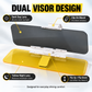 Universele HD anti-verblindingszonneklep – clip-on, dubbele lens (donker voor dag, geel voor nacht), opklapbaar, past op de meeste auto's, SUV's en pick-ups.