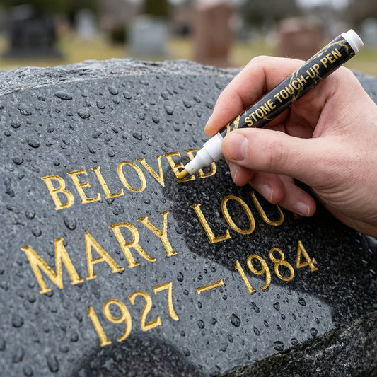 🐦Gouden markeerstift voor grafstenen, ideaal om vervaagde inscripties op graven te herstellen