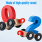 🔥Magnetische treinpuzzel met cijfers en letters, houten speelgoedauto