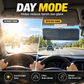 Universele HD anti-verblindingszonneklep – clip-on, dubbele lens (donker voor dag, geel voor nacht), opklapbaar, past op de meeste auto's, SUV's en pick-ups.