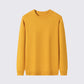 Effen gebreid basis shirt met ronde hals voor heren