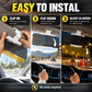 Universele HD anti-verblindingszonneklep – clip-on, dubbele lens (donker voor dag, geel voor nacht), opklapbaar, past op de meeste auto's, SUV's en pick-ups.