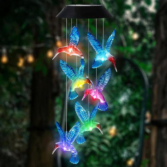 🦋 Creatieve Vogel Windgong op Zonne-energie | Rustgevend Geluid & Sfeervolle Tuin – Koop 2, Krijg 1 Gratis