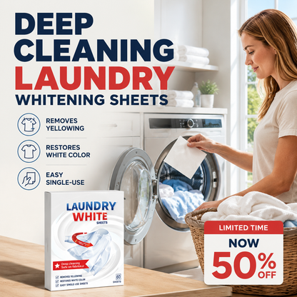 🔥✨ 50% KORTING! Van zweetvlekken tot vergeelde sokken: één doekje in de trommel, en je witte was komt eruit alsof hij net uit de winkel komt. Diep reinigend, zacht voor stoffen, en altijd perfect.