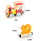 🔥Magnetische treinpuzzel met cijfers en letters, houten speelgoedauto