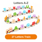 🔥Magnetische treinpuzzel met cijfers en letters, houten speelgoedauto
