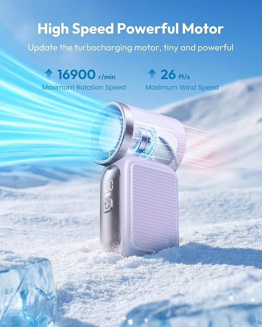 💨Mini handventilator met LED-display🧊6 snelheden, 10,7 uur koelte | Weegt niets – gaat overal heen
