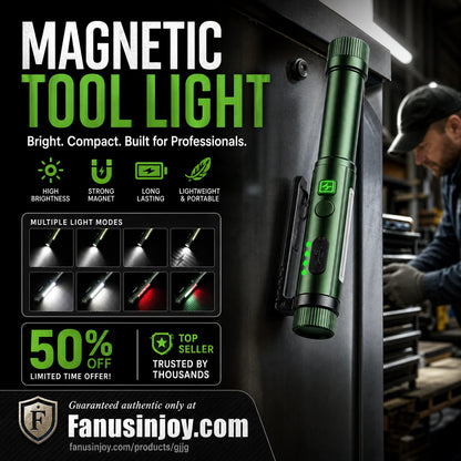 🔦🧲 50% KORTING! 50K verkocht! Stop met een zaklamp tussen je tanden! Deze magnetische penlicht plakt overal, schijnt 3x feller, en is onverwoestbaar waterdicht.