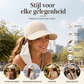 👒☀️ 50% KORTING! Alsof je een parasol opvouwt die aan je hoofd blijft plakken! UPF 50+, nekflap, en hij past in je handtas – nooit meer verbranden.