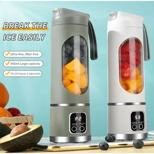 🍹🔋 50% KORTING! Alsof je een minisapfabriek in je sporttas stopt die overal verse jus d'orange uit tovert! Draadloos, 30 seconden, en je drinkt alsof je op een zonnig terras zit – geen stopcontact, geen gedoe.