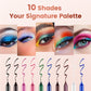 💧 14-delige waterproof gekleurde gel eyeliner potlood – metallic & shimmer afwerkingen, smudge-proof