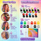🌈✨ Tijdelijke haarkrijtset | 12 kleuren | Inclusief klemapplicators | Opbouwbaar & uitwasbaar | Geschikt voor lokken & highlights | 50% KORTING!
