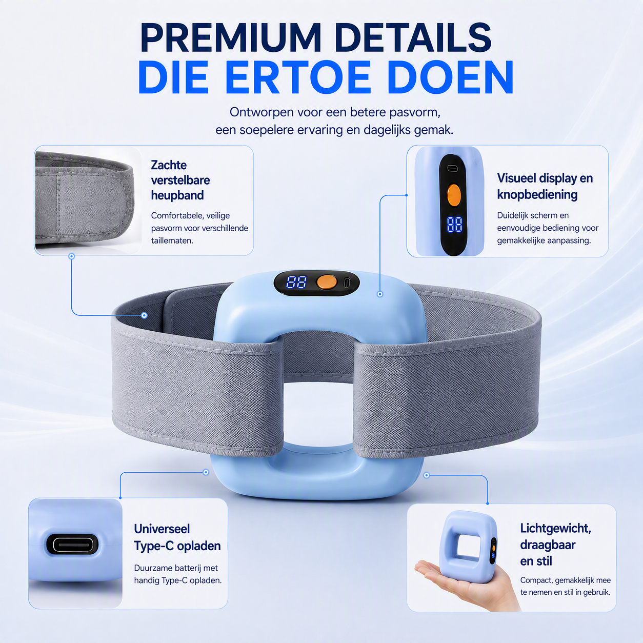 🏆💥🔥 50% KORTING! Draag 'm 15 minuten per dag en stimuleer doorbloeding & vetverbranding over je hele lichaam – tril-fasciaring met tailleband, diepe massage en spierherstel. USB-C!🌿👑