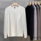 Effen gebreid basis shirt met ronde hals voor heren