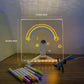 🎨 Laat elke tekening stralen! Dit lichtgevende LED-tekenbord tovert kindercreaties om in een stralend kunstwerk – herbruikbaar, USB en inclusief stiften.
