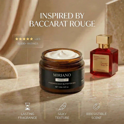 🧴 Miriano feromoon body butter – sheaboter & cacaoboter, 12 uur geur, niet-vette finish, vervangt bodylotion en eau de cologne. Voor mannen die de hele dag willen ruiken.