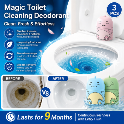🚽 Automatische toiletcleaner & deodorizer – reinigt bij elke spoelbeurt, langdurige frisheid tot 90 dagen, drie geuren (perzik, jasmijn, oceaan), veilig voor gezin en milieu. 50% KORTING!
