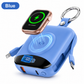 💥✨ Van lege batterij naar altijd opgeladen – deze stijlvolle powerbank met PU-leer en RVS ring geeft je smartwatch 18-22 uur laadtijd. Aan je sleutels, altijd bij je!