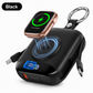 💥✨ Van lege batterij naar altijd opgeladen – deze stijlvolle powerbank met PU-leer en RVS ring geeft je smartwatch 18-22 uur laadtijd. Aan je sleutels, altijd bij je!