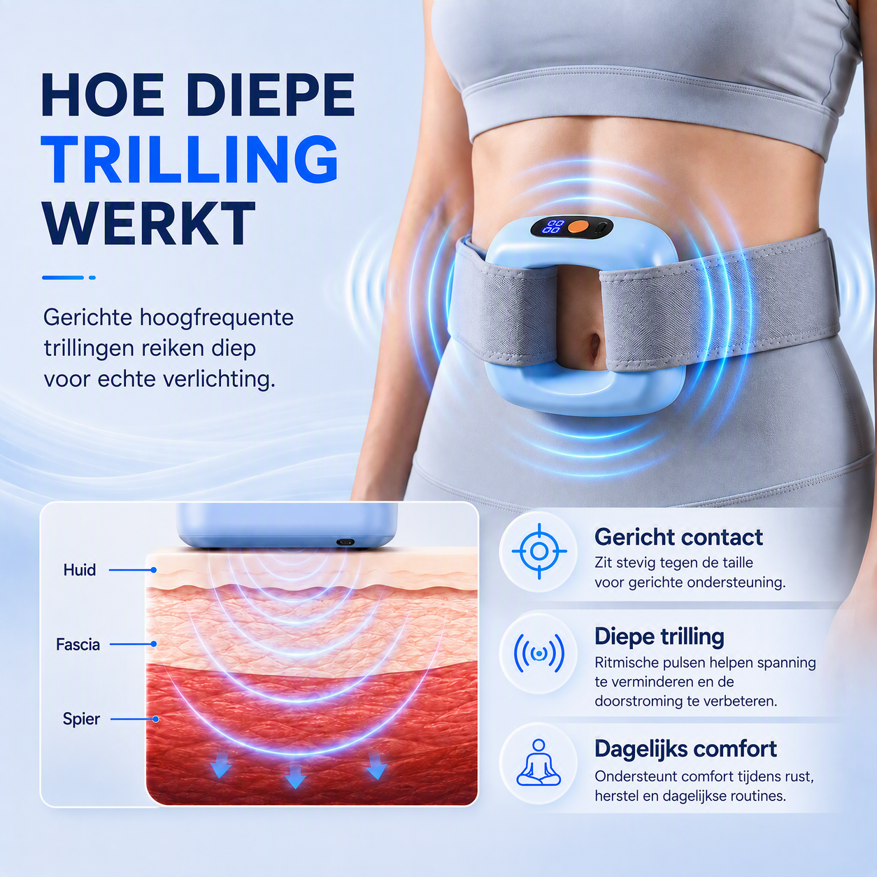 🏆💥🔥 50% KORTING! Draag 'm 15 minuten per dag en stimuleer doorbloeding & vetverbranding over je hele lichaam – tril-fasciaring met tailleband, diepe massage en spierherstel. USB-C!🌿👑