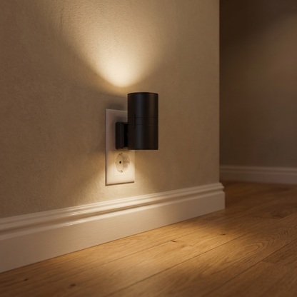 ❄️Zomerfresh 50% Korting!✨Insteekbare Schemer-Tot-Dageraad Wandlamp – 3000K warm op- en neerlicht met doorlusstopcontact