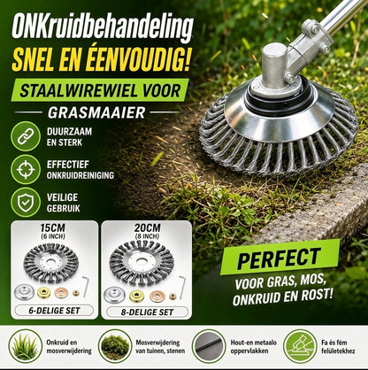 🌳 Stop met om de haverklap maaikoppen vervangen! Dé slijtvaste snijkop van hoogwaardig metaal gaat langer mee en maait alles strak – tuin, erf of groen terrein.