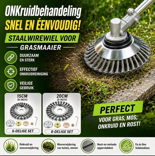 🌳 Stop met om de haverklap maaikoppen vervangen! Dé slijtvaste snijkop van hoogwaardig metaal gaat langer mee en maait alles strak – tuin, erf of groen terrein.