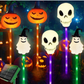 Halloween pompoen tuinpaal zonne-energie lamp