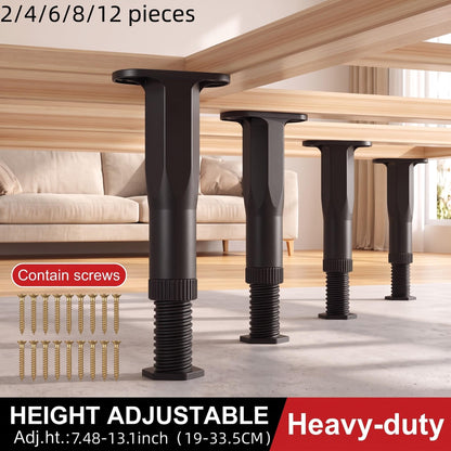 🔧 50% KORTING! Stop met rommelen met houtjes of opvulstukjes! Dé in hoogte verstelbare meubelpoten van staal – anti-slip, geluiddempend en eenvoudig te monteren. Zwart, modern design!