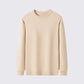 Effen gebreid basis shirt met ronde hals voor heren