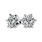 Prachtige klassieke moissanite oorknopjes met zes pootjes