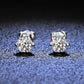 Prachtige klassieke moissanite oorknopjes met zes pootjes
