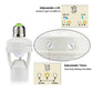 📡 E27 lampfitting met IR-bewegingssensor – bereik 2-5 m, vertraging en lichtgevoeligheid instelbaar (3-2000 LUX), max. 60W, 110-240V, vlamvertragend PC.