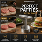 🥩🔪 Steakpers ronde burgervorm | 304 RVS, antiaanbak | Eén druk, perfecte patty | Vaatwasserbestendig | 13,2x17,5x9 cm, 364 g | 50% KORTING!
