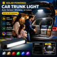 🔆🚗 Solar LED-kofferbaklamp | Automatische sensor | Draadloos & zonne-energie | 6 kleuren + noodmodus | 3 helderheidsstanden | 30 sec montage | 50% KORTING!