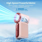 💨Mini handventilator met LED-display🧊6 snelheden, 10,7 uur koelte | Weegt niets – gaat overal heen