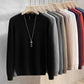 Effen gebreid basis shirt met ronde hals voor heren